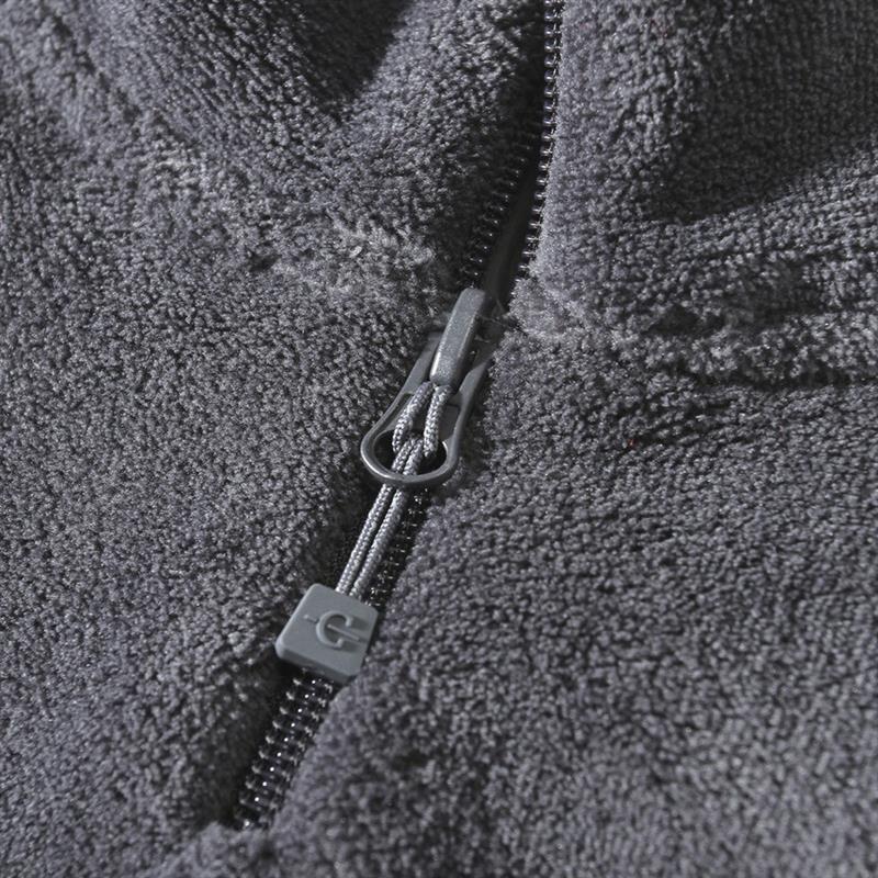 01 Covalliero Fleece junior trøje m. lynlås i Graphite 